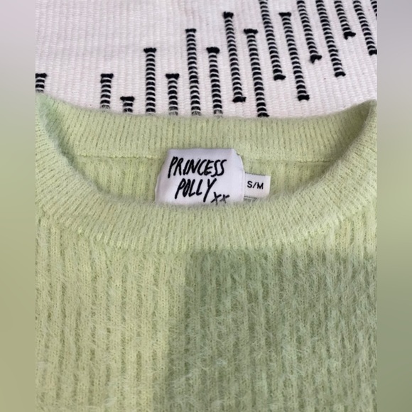 Green Fuzzy Princess Polly Sweater, Size S/M - Picture 4 of 4